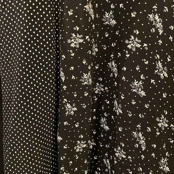 Baronesa Black White Mixed Print Open Front Layering Cardigan Women’s Size 12 - Picture 3 of 6